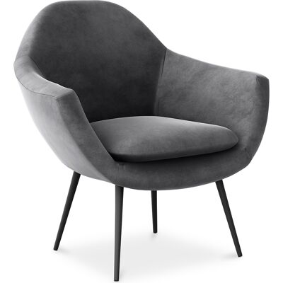 Privatefloor - Sillón Con Reposabrazos - Tapizado En Terciopelo - Eila Privatefloor - Sillón Con Reposabrazos - Tapizado En Terciopelo - Eila