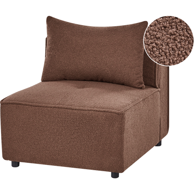 BELIANI Sillón Modular De Bouclé Módulo De 1 Asiento Sala De Estar Moderno Marrón Axebo BELIANI Sillón Modular De Bouclé Módulo De 1 Asiento Sala De Estar Moderno Marrón Axebo