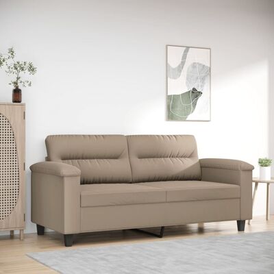 MAISONCHIC Modelo - Sofá de 2 Plazas Gris Microfibra - Sofá MAISONCHIC Modelo - Sofá de 2 Plazas Gris Microfibra - Sofá