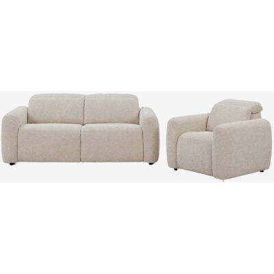 Conjunto De Salón Con Sofá De 2 Plazas Reclinable Y Eléctrico Y Sillón Tapizado Peggy Sklum Conjunto De Salón Con Sofá De 2 Plazas Reclinable Y Eléctrico Y Sillón Tapizado Peggy Sklum