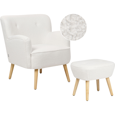 Sillón Beliani TUMBA con Otomana - Conjunto de Sillón y Otomana Sillón Beliani TUMBA con Otomana - Conjunto de Sillón y Otomana