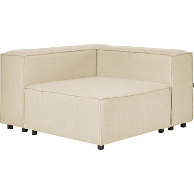 Beliani Módulo sofá esquinero beige de lino - Módulo de sofá Beliani Módulo sofá esquinero beige de lino - Módulo de sofá