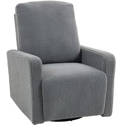 OEM Sillón Relax Manual 135° Giratorio 360° Con Reposapiés Gris OEM Sillón Relax Manual 135° Giratorio 360° Con Reposapiés Gris
