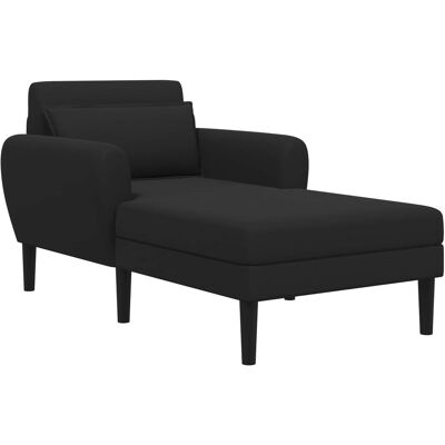 Chaise Longue Negro Terciopelo Granulado Vidaxl Chaise Longue Negro Terciopelo Granulado Vidaxl