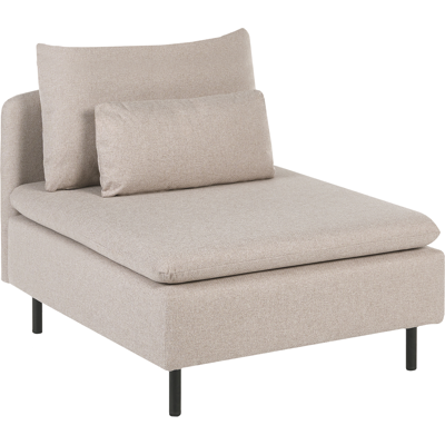 BELIANI Sillón Modular De Tela Asiento 1 Plaza Cojín Adicional Moderno Beige Lemvig BELIANI Sillón Modular De Tela Asiento 1 Plaza Cojín Adicional Moderno Beige Lemvig