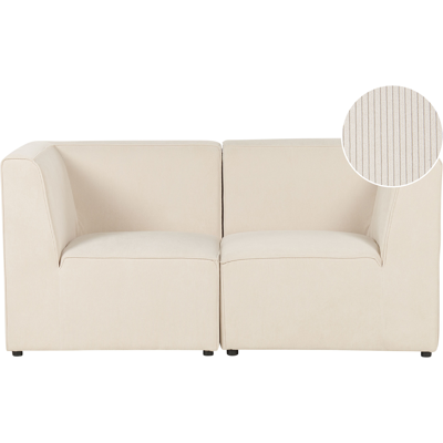 Beliani Sofá Modular 2 Plazas Beige Pana - Sofá Beliani Sofá Modular 2 Plazas Beige Pana - Sofá