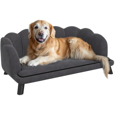 LIIYIELA Cama/sofá Contemporáneo Con Forma De Concha Para Perros Y Gatos, Dimensiones 98 Cm De Largo X 60 Cm De Ancho X 35 Cm De Alto, Cojín De Terciopelo Gris Suave. LIIYIELA Cama/sofá Contemporáneo Con Forma De Concha Para Perros Y Gatos, Dimensiones 98 Cm De Largo X 60 Cm De Ancho X 35 Cm De Alto, Cojín De Terciopelo Gris Suave.