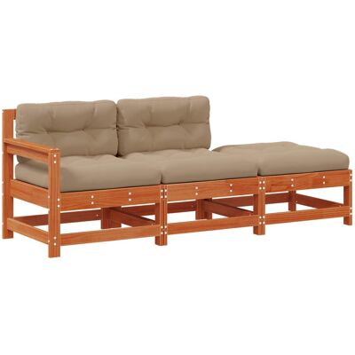 Unidades De Sofá Seccional Marrón Cera 190 X 62 X 70,5 Cm Vidaxl Unidades De Sofá Seccional Marrón Cera 190 X 62 X 70,5 Cm Vidaxl