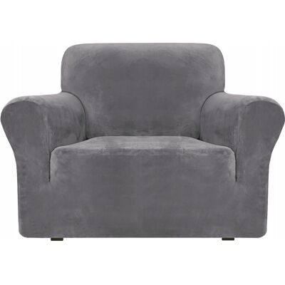OEM Funda Para Sillón, Sofá, 1 Plaza, Terciopelo Elástico, Tess, Gris. OEM Funda Para Sillón, Sofá, 1 Plaza, Terciopelo Elástico, Tess, Gris.
