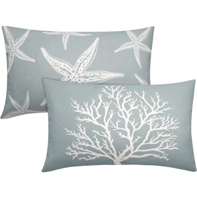 OEM Funda De Almohada Azul Claro Con Forma De Estrella De Mar, 30 X 50 Cm, Juego De 2 Piezas, Funda De Cojín De Algodón Y Lino Estilo Náutico, Apta Para Sofás, Dormitorios, Uso Interior/exterior – Compati OEM Funda De Almohada Azul Claro Con Forma De Estrella De Mar, 30 X 50 Cm, Juego De 2 Piezas, Funda De Cojín De Algodón Y Lino Estilo Náutico, Apta Para Sofás, Dormitorios, Uso Interior/exterior – Compati