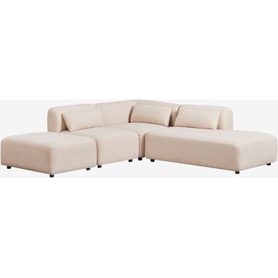 Sklum - Sofá Modular Esquinero De 3 Piezas Con Diván Derecho Y Puff Fogler Sklum - Sofá Modular Esquinero De 3 Piezas Con Diván Derecho Y Puff Fogler