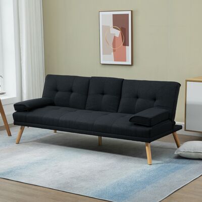 PZCC Sofá Cama Convertible De 3 Plazas, Tapizado Con Respaldo Ajustable En 3 Posiciones, 2 Cojines Y 2 Portavasos Integrados, Tejido De Lino, Ideal Para Salón, Habitación De Invitados O Espacios Pequeños, PZCC Sofá Cama Convertible De 3 Plazas, Tapizado Con Respaldo Ajustable En 3 Posiciones, 2 Cojines Y 2 Portavasos Integrados, Tejido De Lino, Ideal Para Salón, Habitación De Invitados O Espacios Pequeños,