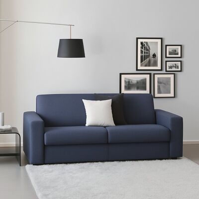 Talamo Italia Sofá Fijo Marzia - 2 Plazas, Azul - Sofá de salón Talamo Italia Sofá Fijo Marzia - 2 Plazas, Azul - Sofá de salón