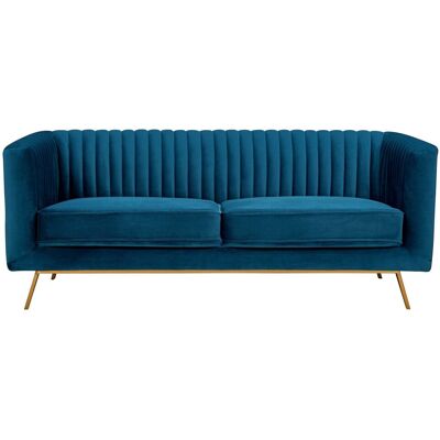 MAISON PAVANE Sofá De 2 Plazas En Terciopelo Azul Oscuro - Gatsby MAISON PAVANE Sofá De 2 Plazas En Terciopelo Azul Oscuro - Gatsby