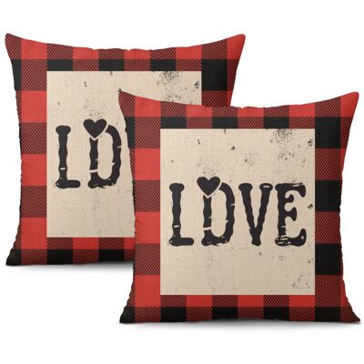 OEM Fundas De Cojín Para El Día De San Valentín Con Estampado De Cuadros Rojos Y Rayas Negras, 40 X 40 Cm, Juego De 2 Piezas, Material De Lino, Adecuadas Para Sofás Y Decoración De Salas De Estar. OEM Fundas De Cojín Para El Día De San Valentín Con Estampado De Cuadros Rojos Y Rayas Negras, 40 X 40 Cm, Juego De 2 Piezas, Material De Lino, Adecuadas Para Sofás Y Decoración De Salas De Estar.