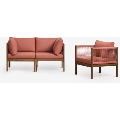 Conjunto De Salón Con Sofá Modular De 2 Piezas Con Reposabrazos Y Sillón En Madera De Acacia Branson Sklum Conjunto De Salón Con Sofá Modular De 2 Piezas Con Reposabrazos Y Sillón En Madera De Acacia Branson Sklum