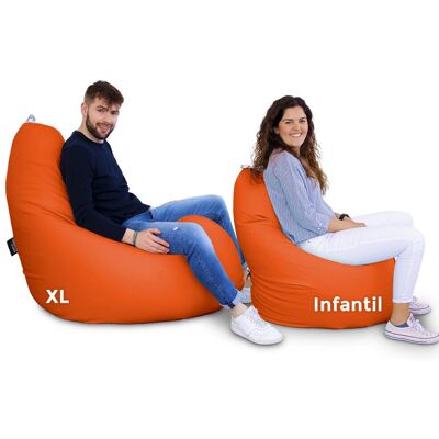 Happers - Puff Pera Relax - Naranja - XL - Bean bag Happers - Puff Pera Relax - Naranja - XL - Bean bag