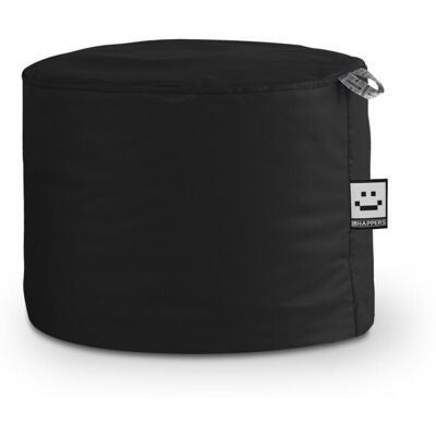 Happers Puf de Cuero Sintético Negro para Interior - Puf Happers Puf de Cuero Sintético Negro para Interior - Puf