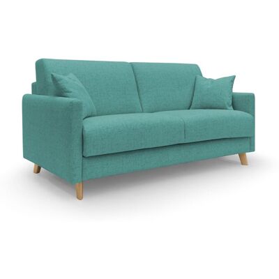DIVANI.STORE Edgar Sofá Cama Convertible En Tela Felis Impermeable 180 Cm (mat. 140x197) Verde Aguamarina DIVANI.STORE Edgar Sofá Cama Convertible En Tela Felis Impermeable 180 Cm (mat. 140x197) Verde Aguamarina