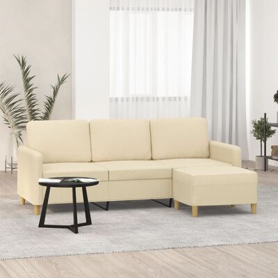 Sofá de 3 plazas VIDAXL con Taburete - Cómodo y Moderno Sofá de 3 plazas VIDAXL con Taburete - Cómodo y Moderno