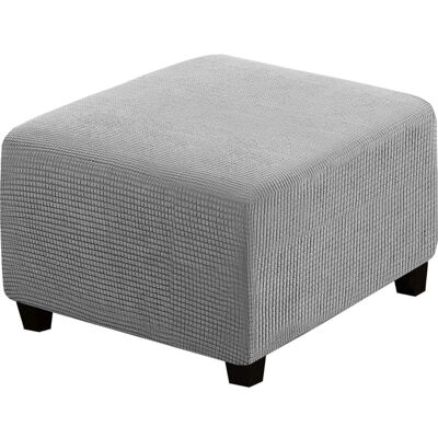 OEM Housse De Futon Carrée, Protection De Meuble, Avec Bande Élastique En Bas, En Tissu Jacquard Extensible À Petits Carrés (gris Clair). OEM Housse De Futon Carrée, Protection De Meuble, Avec Bande Élastique En Bas, En Tissu Jacquard Extensible À Petits Carrés (gris Clair).