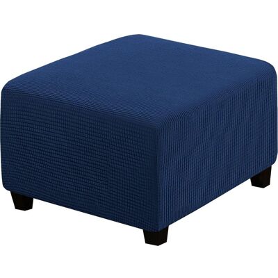 OEM Housse De Futon Carrée, Protection De Meuble, Avec Bande Élastique En Bas, En Tissu Jacquard Extensible À Petits Carrés (bleu Foncé). OEM Housse De Futon Carrée, Protection De Meuble, Avec Bande Élastique En Bas, En Tissu Jacquard Extensible À Petits Carrés (bleu Foncé).