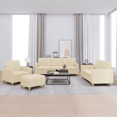 Juego de Sofás con Cojines Vida XL - Crema - Sofa Set Juego de Sofás con Cojines Vida XL - Crema - Sofa Set