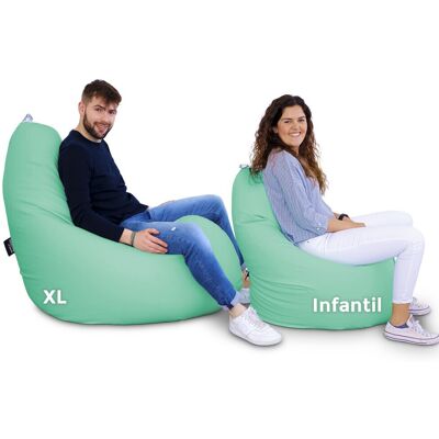 Happers - Puff Pera Relax Polipiel Menta Xl Menta Happers - Puff Pera Relax Polipiel Menta Xl Menta