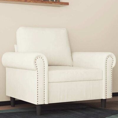 vidaXL Sillón de Terciopelo Crema vidaXL Sillón de Terciopelo Crema