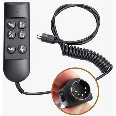 OEM Control Remoto Reclinable Eléctrico Crezuo, 5 Pines, 6 Botones, Sillón Elevador Con Cable, Controlador Manual Para Reemplazo De Cama Y Sofá Eléctricos-crezuo OEM Control Remoto Reclinable Eléctrico Crezuo, 5 Pines, 6 Botones, Sillón Elevador Con Cable, Controlador Manual Para Reemplazo De Cama Y Sofá Eléctricos-crezuo