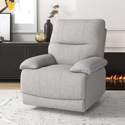 LIIYIELA Sofá Reclinable Manual Sillón Relax Tapizado En Tela Reposapiés Carga 160 Kg Para Personas 150-190 Cm 89x98x101 Cm Gris LIIYIELA Sofá Reclinable Manual Sillón Relax Tapizado En Tela Reposapiés Carga 160 Kg Para Personas 150-190 Cm 89x98x101 Cm Gris