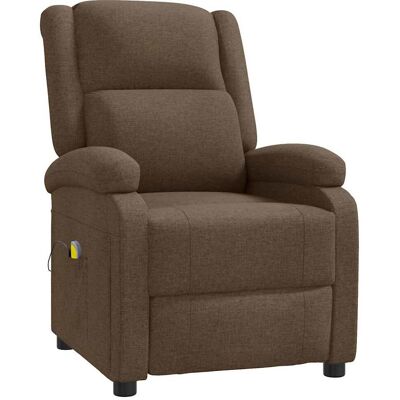 Sillón De Masaje Eléctrico Tela Marrón Vidaxl Sillón De Masaje Eléctrico Tela Marrón Vidaxl