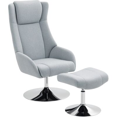 JHY DESIGN Sillón Giratorio Tapizado Con Reposapiés, Reclinable, Con Reposabrazos, Para Salón O Dormitorio, Color Gris. JHY DESIGN Sillón Giratorio Tapizado Con Reposapiés, Reclinable, Con Reposabrazos, Para Salón O Dormitorio, Color Gris.