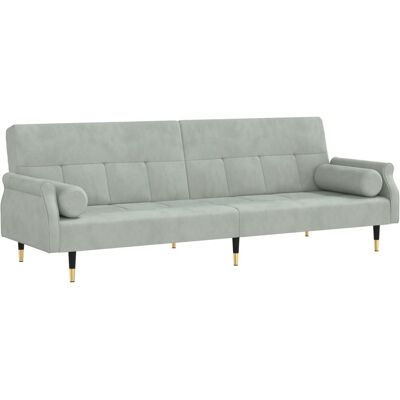 Helloshop26 - 216 x 89 x 70 cm - gris claro - Sofá cama Helloshop26 - 216 x 89 x 70 cm - gris claro - Sofá cama