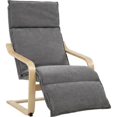 Homcom Sillón De Salón Con Reposapiés, Butaca De Salón Tapizada En Lino Con Balanceo Suave, Respaldo Alto, Asiento Amplio, Para Dormitorio, Gris Homcom Sillón De Salón Con Reposapiés, Butaca De Salón Tapizada En Lino Con Balanceo Suave, Respaldo Alto, Asiento Amplio, Para Dormitorio, Gris