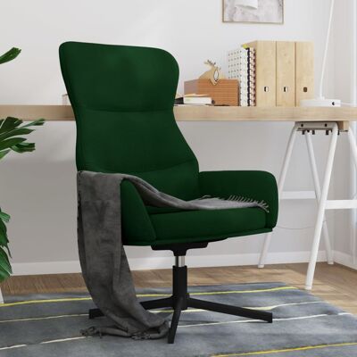 Sillón de relax vidaXL - Verde oscuro - Gira 360 grados - Acolchado grueso - Estructura estable Sillón de relax vidaXL - Verde oscuro - Gira 360 grados - Acolchado grueso - Estructura estable