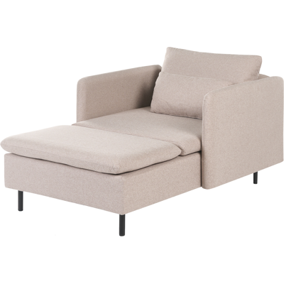 BELIANI Chaise Lounge Moderna Tela Dos Piezas Salón Moderno Tapizado Beige Lemvig BELIANI Chaise Lounge Moderna Tela Dos Piezas Salón Moderno Tapizado Beige Lemvig