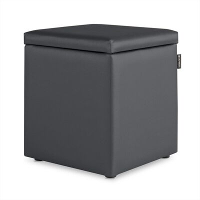 Happers - Puff Cubo Arcón Polipiel Gris 1 Unidad Gris Happers - Puff Cubo Arcón Polipiel Gris 1 Unidad Gris