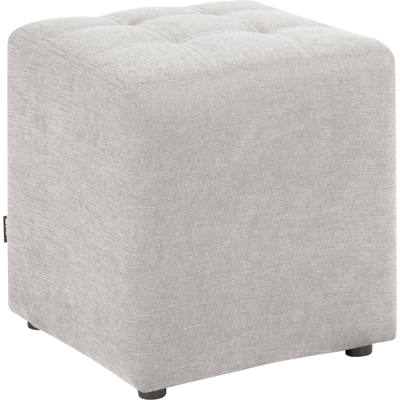 BELIANI Reposapiés Puf Sala De Estar Moderno Cubo Otomana Tela Gris Claro Kansas BELIANI Reposapiés Puf Sala De Estar Moderno Cubo Otomana Tela Gris Claro Kansas