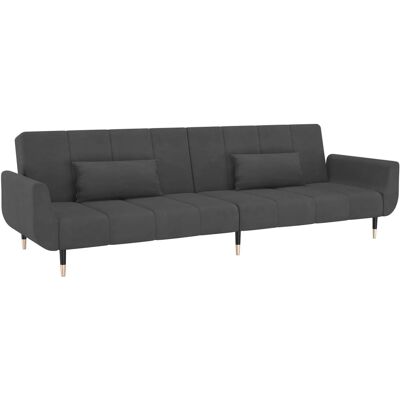 HELLOSHOP26 Sofá Cama De 2 Plazas Cama De Invitados Convertible Para Salón Diván Cama Plegable Para Salón Interior Hogar Con Dos Almohadas Terciopelo Gris Oscuro 020018944 HELLOSHOP26 Sofá Cama De 2 Plazas Cama De Invitados Convertible Para Salón Diván Cama Plegable Para Salón Interior Hogar Con Dos Almohadas Terciopelo Gris Oscuro 020018944