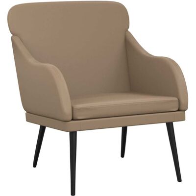 Sillón de Vidaxl - Cuero sintético duradero - Asiento acolchado cómodo - Marco de metal - 63x76x80 cm Sillón de Vidaxl - Cuero sintético duradero - Asiento acolchado cómodo - Marco de metal - 63x76x80 cm