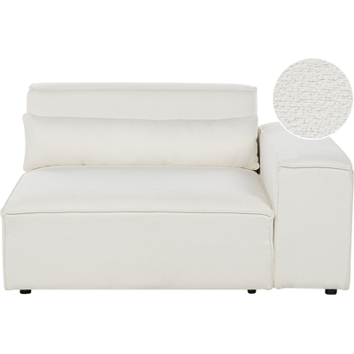Beliani - Módulo Esquinero De Sofá Moderno 1 Plaza Tapizado De Bouclé Blanco Hellnar Beliani - Módulo Esquinero De Sofá Moderno 1 Plaza Tapizado De Bouclé Blanco Hellnar