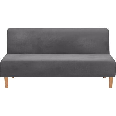 OEM Funda Protectora Muy Elástica De Terciopelo Suave, Sin Reposabrazos, Para Futón De 2-3 Plazas (gris). OEM Funda Protectora Muy Elástica De Terciopelo Suave, Sin Reposabrazos, Para Futón De 2-3 Plazas (gris).