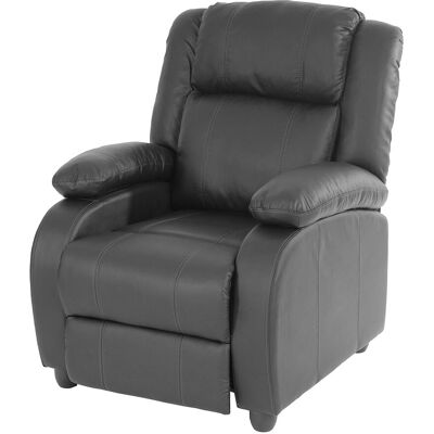 Décoshop26 - Sillón Tv Relax Con Reposapiés Y Reposabrazos En Sintético Negro 040002017 Décoshop26 - Sillón Tv Relax Con Reposapiés Y Reposabrazos En Sintético Negro 040002017