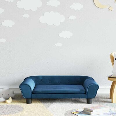 Sofá para niños de terciopelo azul Vidaxl - 70x45x26cm Sofá para niños de terciopelo azul Vidaxl - 70x45x26cm