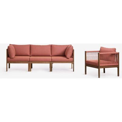 Conjunto De Salón Con Sofá Modular De 3 Piezas Con Reposabrazos Y Sillón En Madera De Acacia Branson Sklum Conjunto De Salón Con Sofá Modular De 3 Piezas Con Reposabrazos Y Sillón En Madera De Acacia Branson Sklum