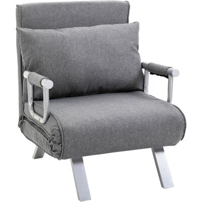 JHY DESIGN Sofá Cama Individual Con Respaldo Y Cojín Ajustables En 5 Posiciones, Tapizado En Tela, Color Gris Claro. JHY DESIGN Sofá Cama Individual Con Respaldo Y Cojín Ajustables En 5 Posiciones, Tapizado En Tela, Color Gris Claro.