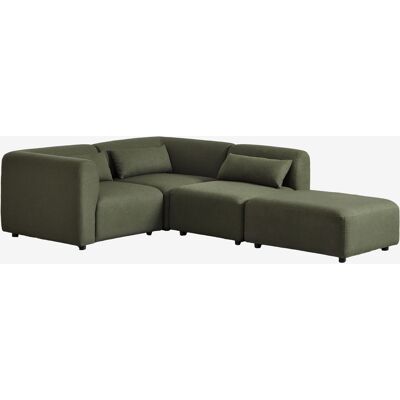 Sklum - Sofá Modular Rinconera De 3 Piezas Con Puff Fogler Sklum - Sofá Modular Rinconera De 3 Piezas Con Puff Fogler