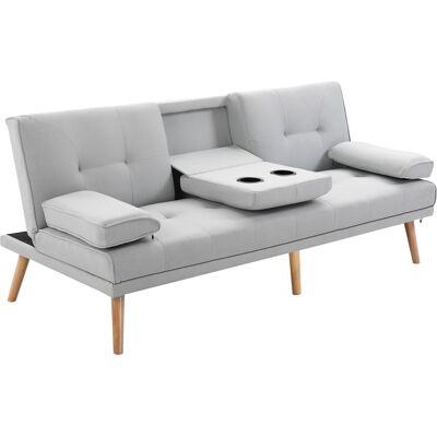 LIIYIELA Sofá Cama Convertible De 3 Plazas, Tapizado Con Respaldo Ajustable En 3 Posiciones, 2 Cojines Y 2 Portavasos Integrados, Tejido De Lino, Ideal Para Salón, Habitación De Invitados O Espacios Pequeños, LIIYIELA Sofá Cama Convertible De 3 Plazas, Tapizado Con Respaldo Ajustable En 3 Posiciones, 2 Cojines Y 2 Portavasos Integrados, Tejido De Lino, Ideal Para Salón, Habitación De Invitados O Espacios Pequeños,