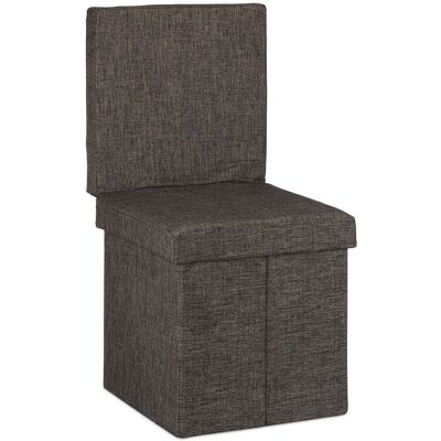 Relaxdays Puff Almacenaje Con Respaldo, Taburete Plegable, Asiento, Baúl, Caja, Lino, 1 Ud., 73 X 38 X 38 Cm, Marrón Relaxdays Puff Almacenaje Con Respaldo, Taburete Plegable, Asiento, Baúl, Caja, Lino, 1 Ud., 73 X 38 X 38 Cm, Marrón